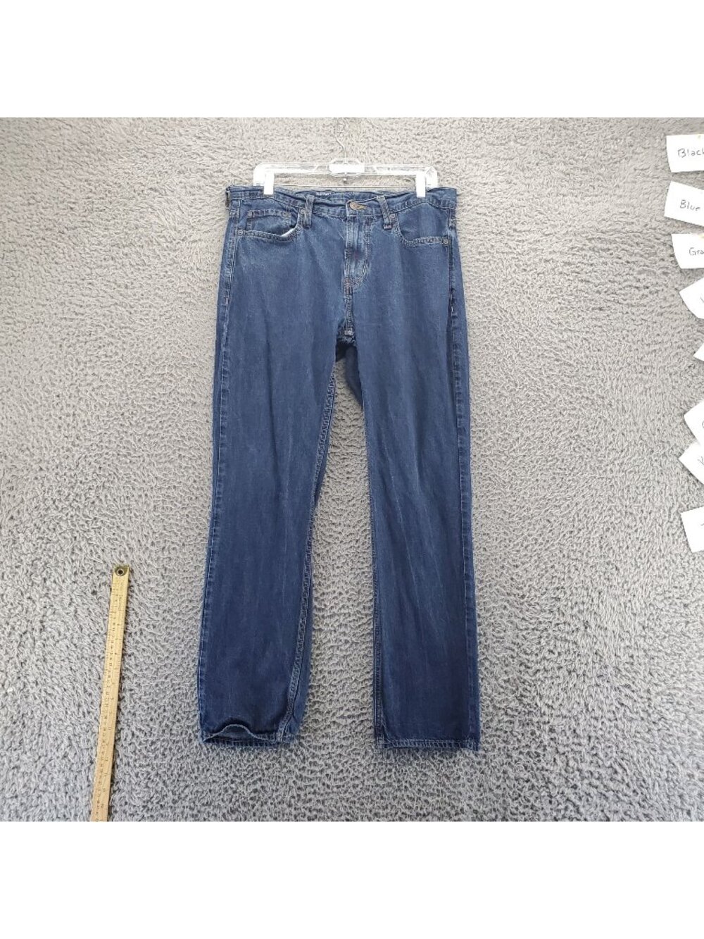 Old Navy Jeans Mens 34x32 Blue Straight Built-In Tough Cotton Classic Style
